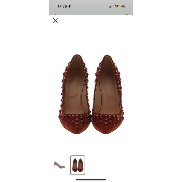 J.Crew Women's Everly Studded Pumps Brown Suede Size 8 Heels - Picture 9 of 9